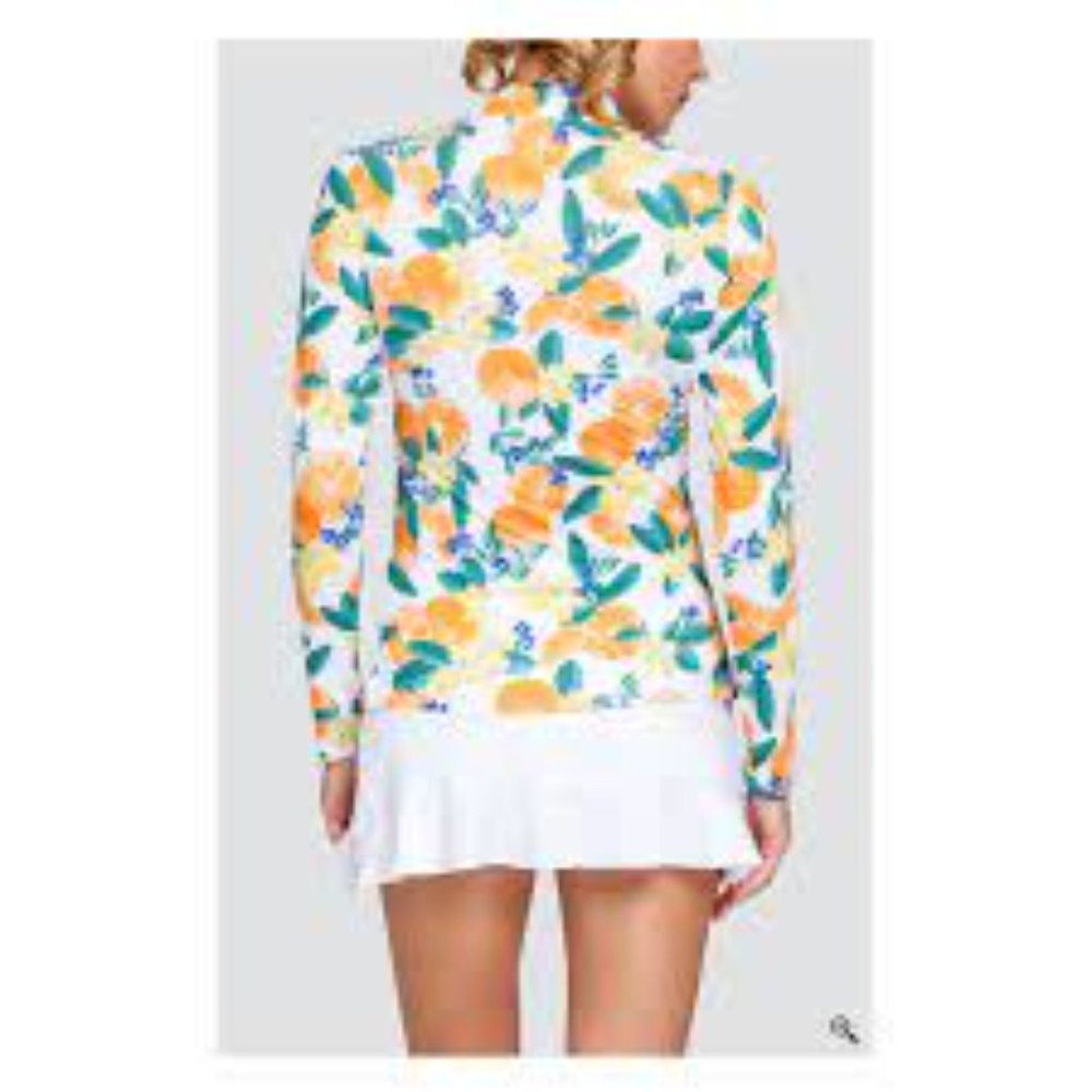 TAIL Women's Fun in the Sun Happy Long Sleeve 3/4 Zip - Orange Crush - XXL - Picture 4 of 13